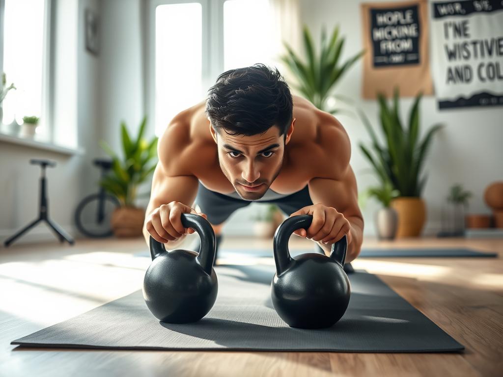 close grip kettlebell push-up